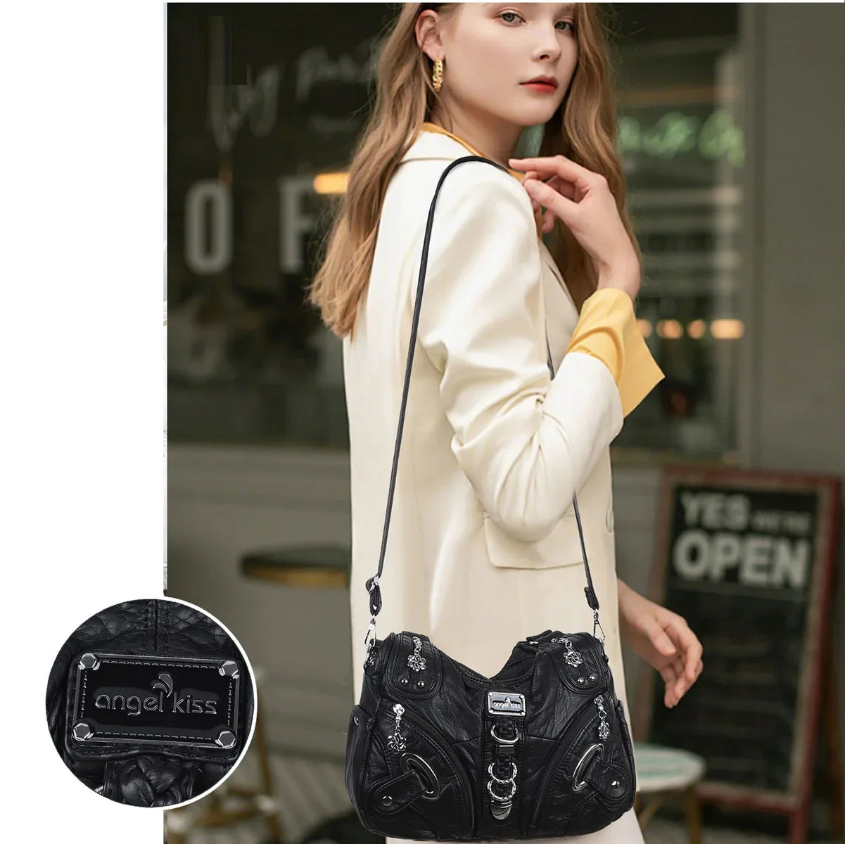 Vintage Bag Large Women's Shoulder Bag Leopard Print Top-Handle Fashion Satchel Dumpling Tote Hobos Handbags