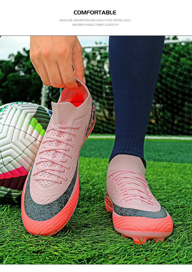 New Men's Football Boots Training FG Top Quality Sneakers Non-Slip Soccer Shoes Cleats Wholesale Drop Shipping Unisex Adult