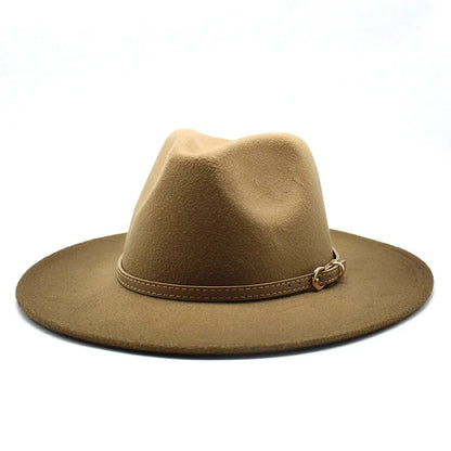 British-style Men's and Women's Fedoras, Gradient-coloured Jazz Caps, Tweed Top Hats and Wide-brimmed Hats for Autumn