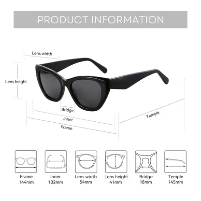 Butterfly Polarized Prescription Sunglasses Handmade Acetate Myopia Sun Glasses Square Optical Shades for Women