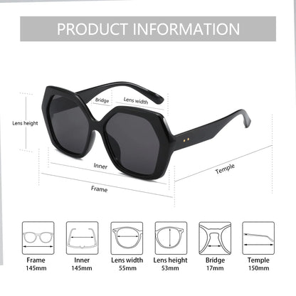 Butterfly Oversize Sunglasses Women Fashion Design Big Eyewear Shades for Ladies Uv400 Travel Sun Glasses