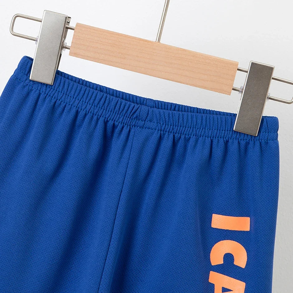2/5-piece Set 2026 Summer Children's Multi-color Quick Drying Casual Suit Boys And Girls Versatile Short Sleeved Sports Shorts