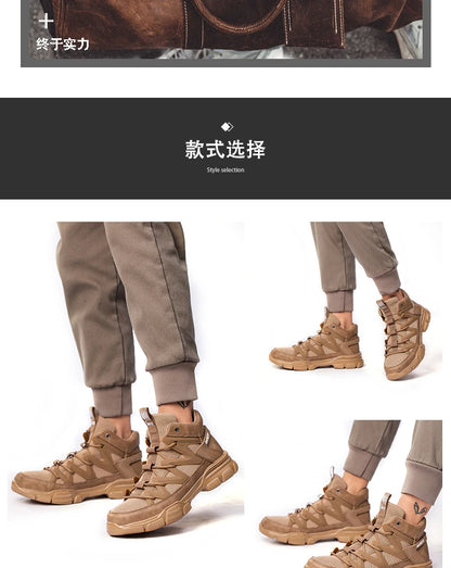 Male Work Boots Indestructible Safety Shoes Men Steel Toe Puncture-Proof Work Sneakers Male Shoes For Adult Work Shoes