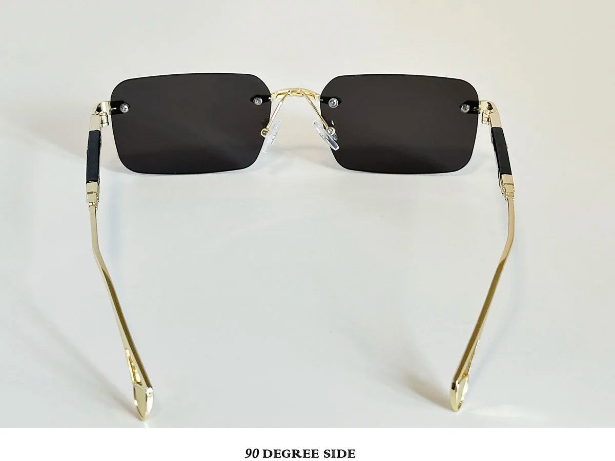 Square Sunglass Men Luxury Rimless Sunglasses Women Vintage Vacation Fashion Glasses Lunette Soleil Femme Gafas De Sol Hombre