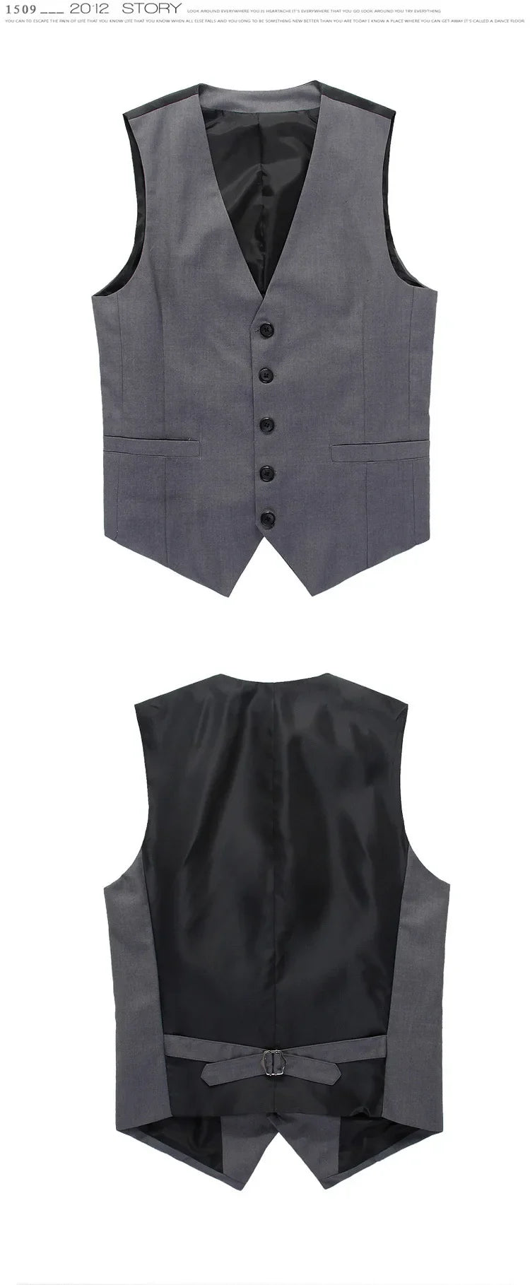 Fashion Single Breasted Suit Vests for Men Grey Black High-end Male Waistcoat Slim Fit Formal Business Casual Vest Plus Size 7XL