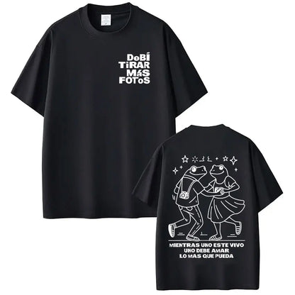 Rapper Bad Bunny Debi Tirar Mas Fotos DTMF Merch Women's T-shirt Men's Clothing Harajuku T-shirt Casual Short Sleeve T-shirts