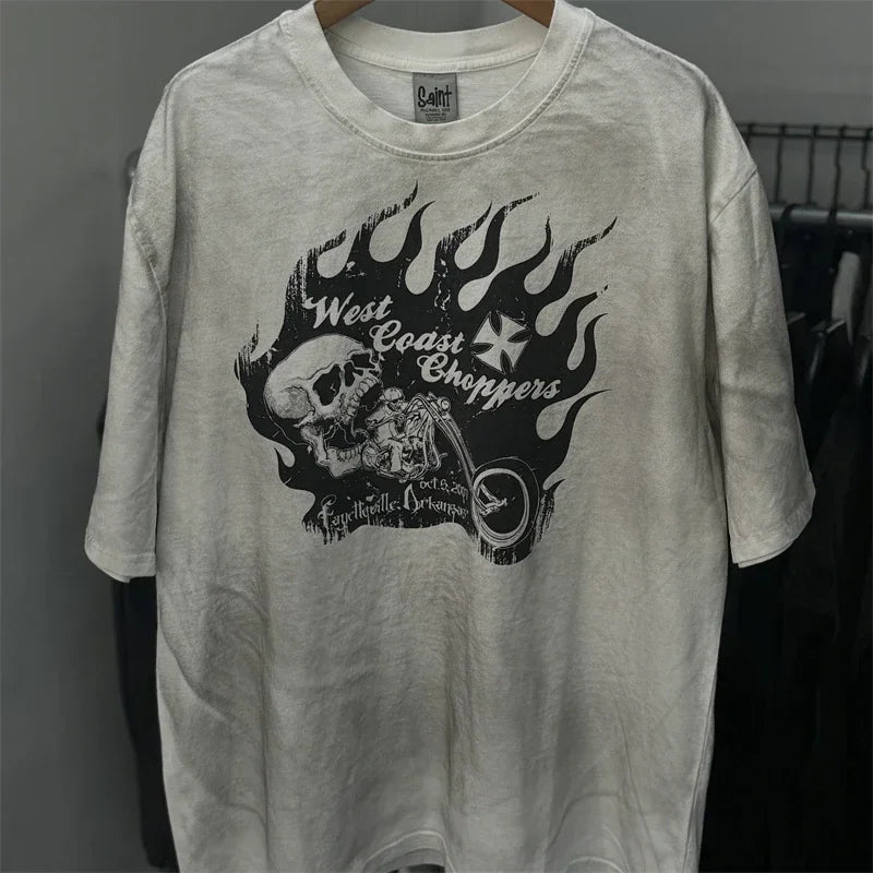 WHAT THE HELL Saint T-Shirts Men Women Best Quality Heavy spray dirty dirty soil air Washed TEE Vintage T Shirt