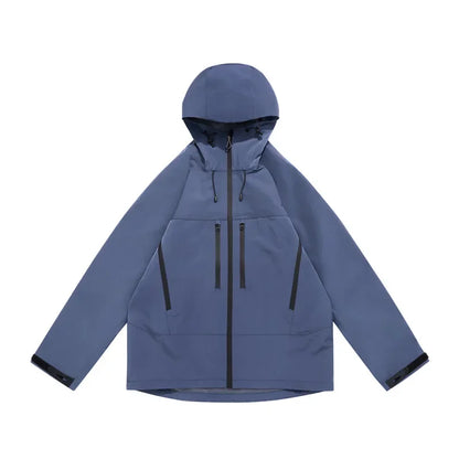 DuPont TripleGuard HardShell Sealed Outdoor Waterproof Jacket - Premium Multi-Pocket Heavy-Duty Mountain Utility Workwear Unisex