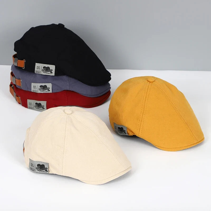 Retro Cotton Peaky Blinders Caps Men Woman Hats Berets British Western Style Ivy Cap Classic Winter Vintage Linen Beret Flat Cap
