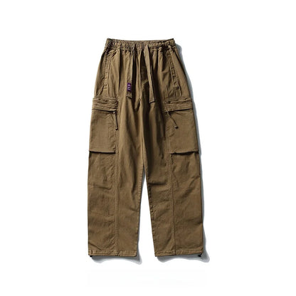 Oversized Baggy Vintage Washed Cargo Pants Men Loose Fit Multi Pocket Straight Leg Retro American Style Streetwear Utility Pants