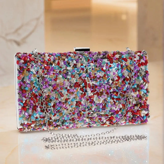 Woman Evening bag Women Diamond Rhinestone Clutch Crystal Chain Shoulder Small Purse Wedding Purse Party Evening Bags
