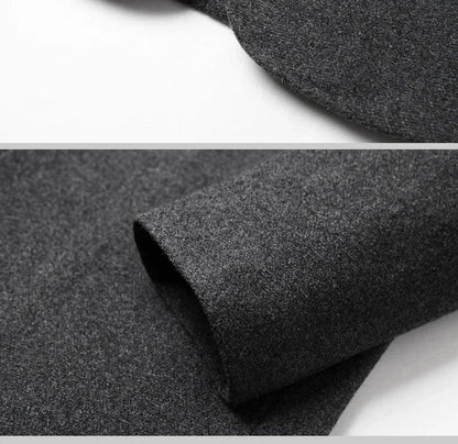 Brand 2026 Winter Coat Mens Chinese Stand Collar Solid Coats for Man Autumn and Winter Business Casual Woolen Jacket