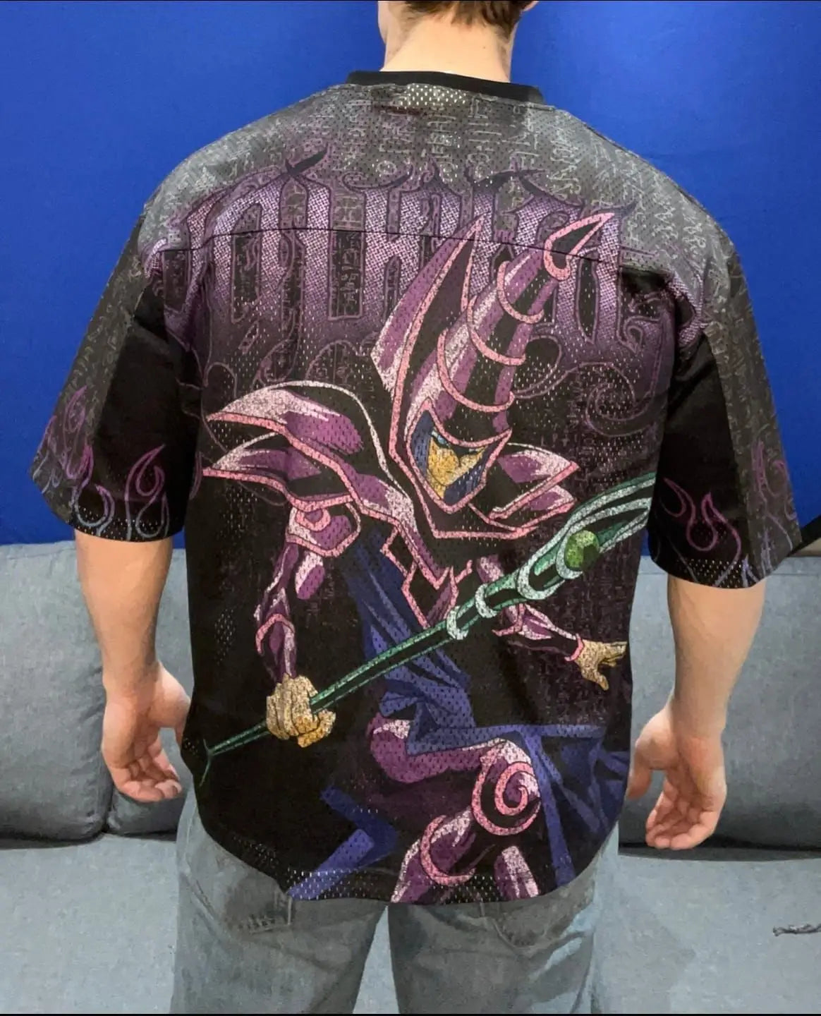 New  Big T-shirt Xia Xin American Joint Yu-gi-wang Super Jogger Street Gym Sports Loose Holes Casual Couple Trend Short Sleeves