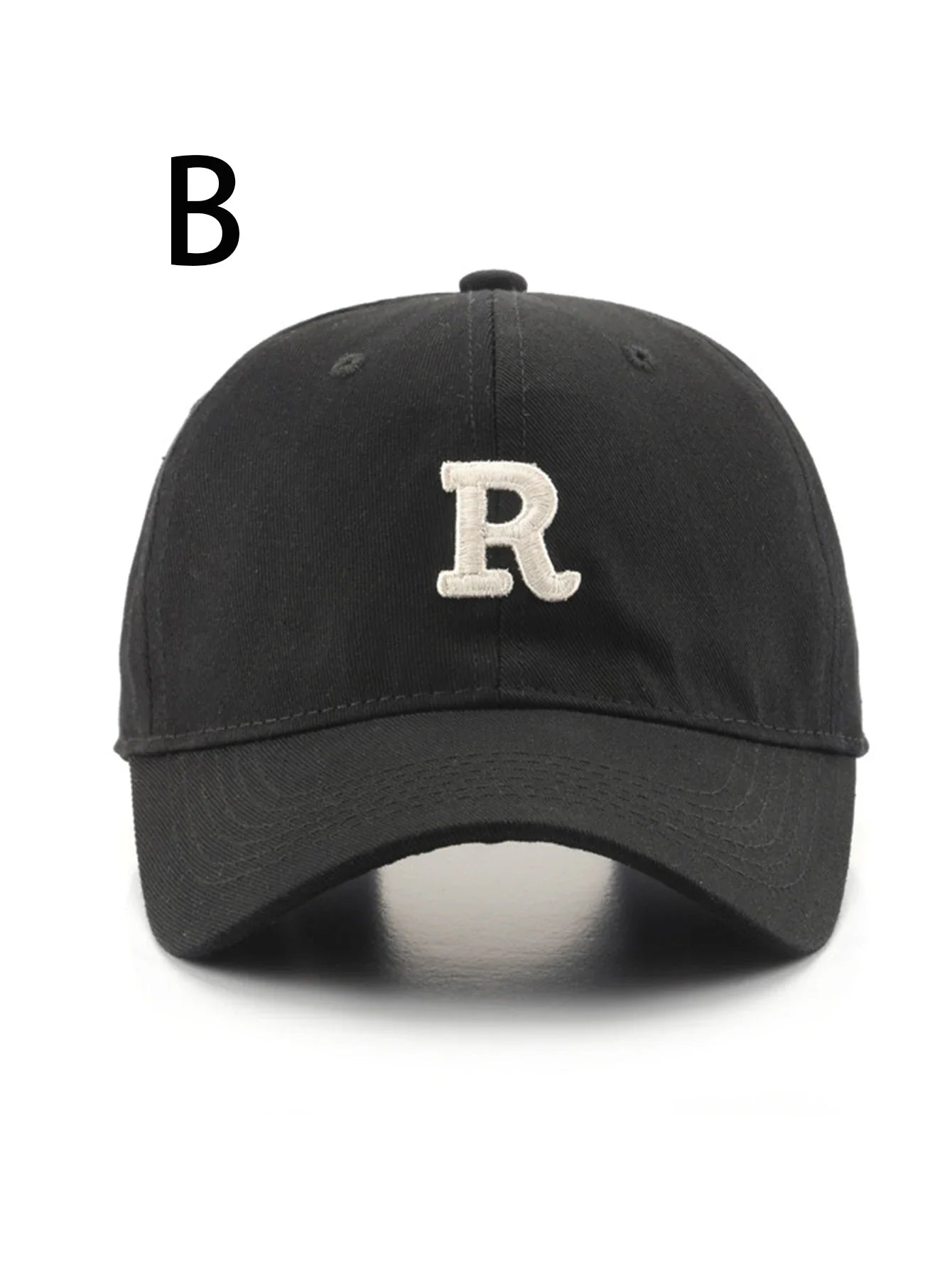 1 unisex all season wearing pure cotton letter R fashionable baseball cap
