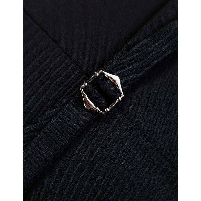 Man Waistcoat Single-breasted V-neck Male Suit Vest Simple Solid Color Comfortable Business Casual Versatile Men Vest