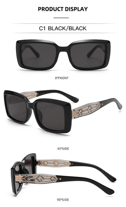 Korean Style Square Sunglasses UV400 Protection Tortoiseshell Shades Fashion Streetwear Men Sun Glasses Eyewear for Women Gafas