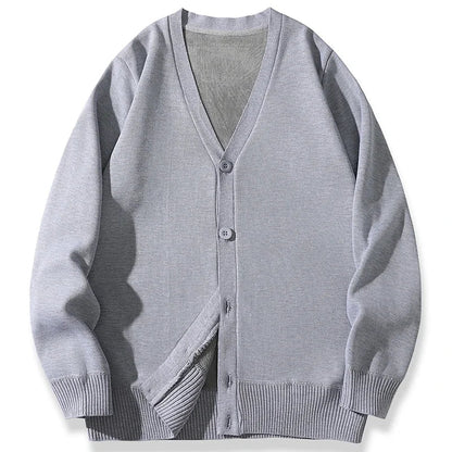 2026 New Men's Casual Long Sleeved Velvet Sweater Cardigan Knitted Jacket Top Autumn and Winter Fashionable Versatile Jacket