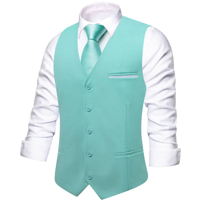 Solid Peach Pink Men Vest Wedding Slim Waistcoat Neck Tie Hanky Cufflinks Set for Male Business Party Designer Gifts
