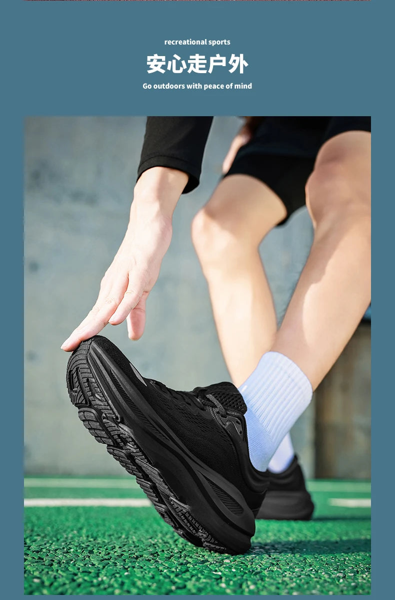 Fashionable Casual Men's Sneakers Non-Slip Wear-Resistant Air Cushion Sneakers Outdoor Lightweight Breathable Mesh Running Shoes