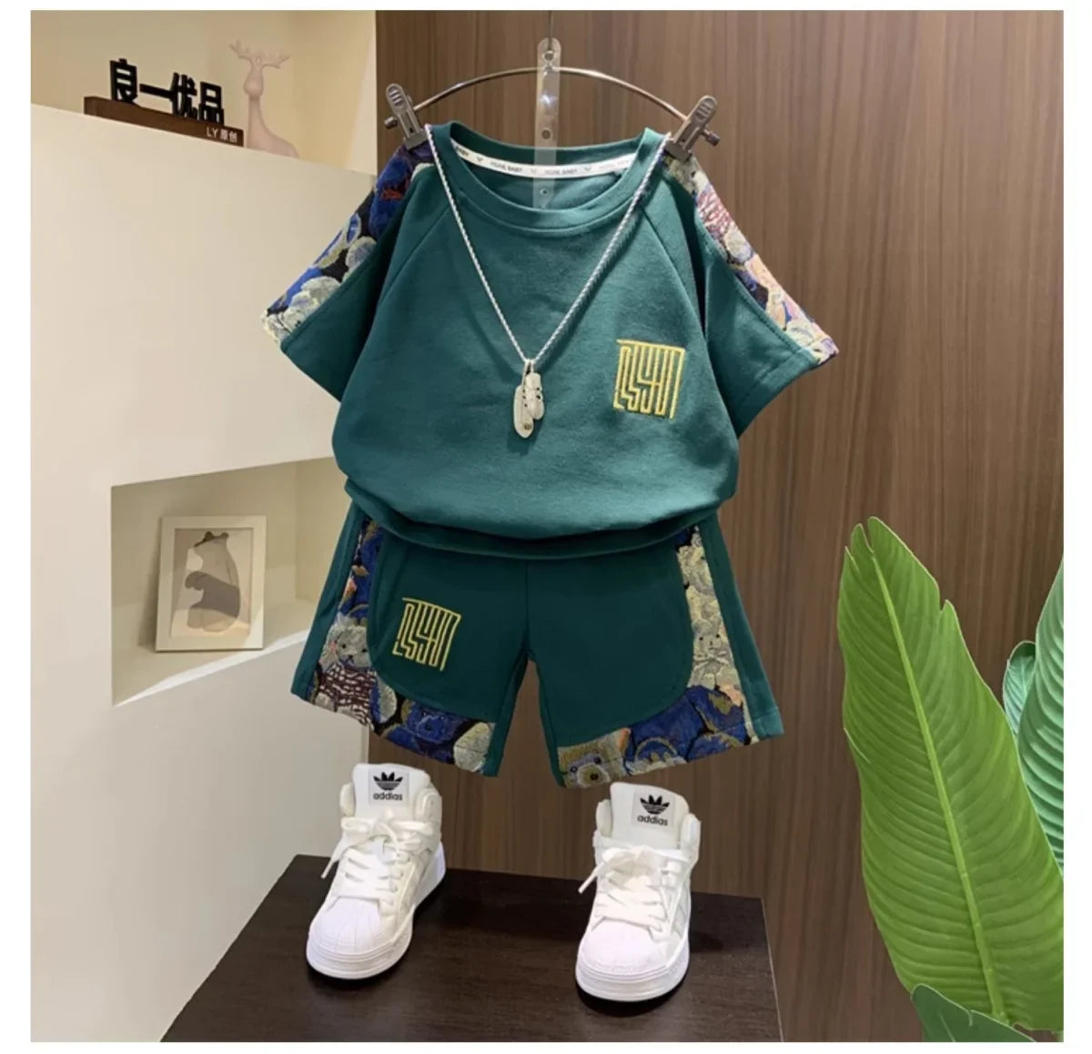Korean Clothes for Children Boys T-shirt Shorts 2-piece Set Summer Cotton Short Sleeve Kids Clothes Sets Baby Tracksuit 2-11Y