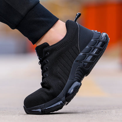 Steel Toe Shoes for Men Lightweight Work Shoes Air Cushioned Sneakers Indestructible Construction Industrial Work Safety Sneaker