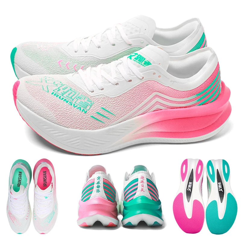 Professional Running Shoes Man Nylon Carbon Plate Athletic Training Sport Shoes Outdoor Non-slip Original Sneakers