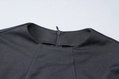 Long Sleeves Zipper Bodycon Mini Dress With Pocket Solid Elegant Outfit Office Streetwear Women’S Autumn Winter Clothes