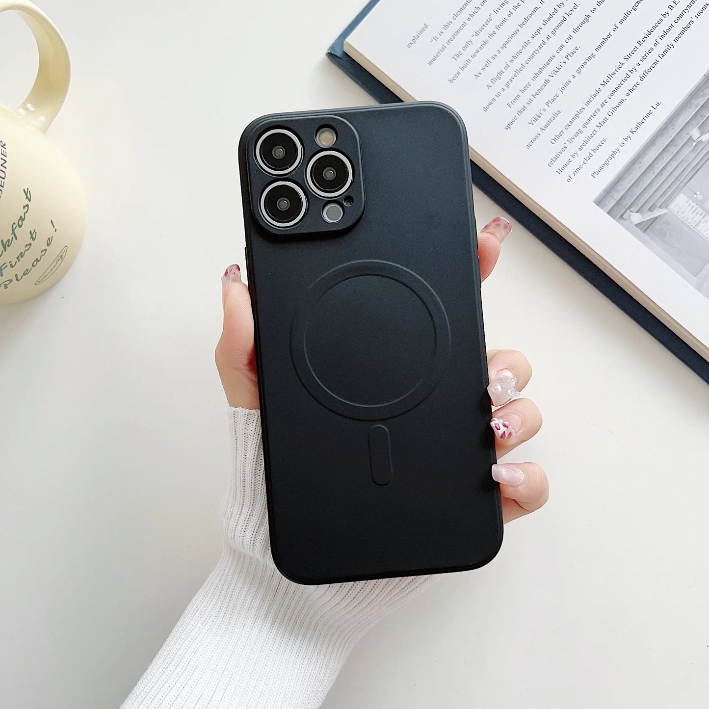 For Magsafe Magnetic Wireless Charge Case For iPhone 17 Air 16E 16 15 14 13 12 Pro Max Plus Liquid Silicone Strap Phone Cover