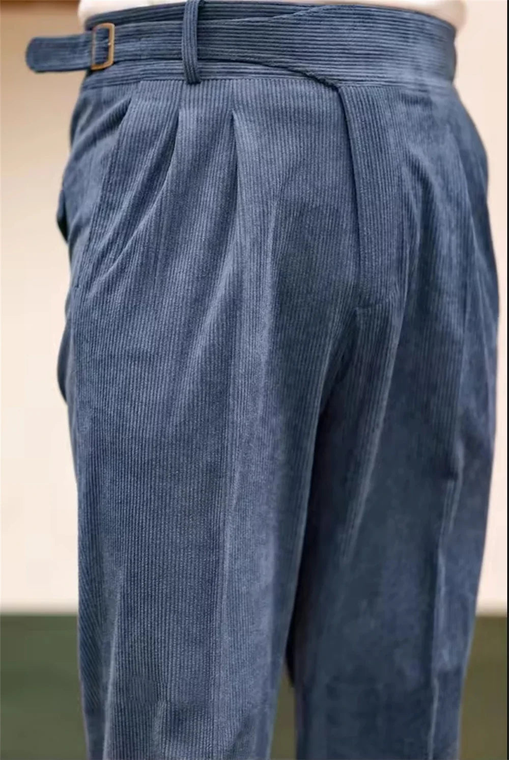 Corduroy Men's Pants Cotton Solid Color Slim fit Winter Suit Pants Men's Suit Pants Tall Autumn Office Trousers