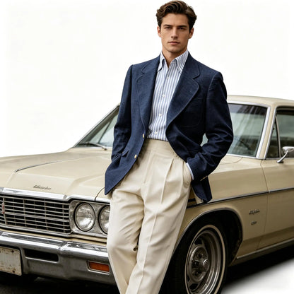 Men Natural Linen Blazer Suit Jacket Breathable Slim Fit Single Breasted Business Office Wedding Party Smart Casual Outerwear