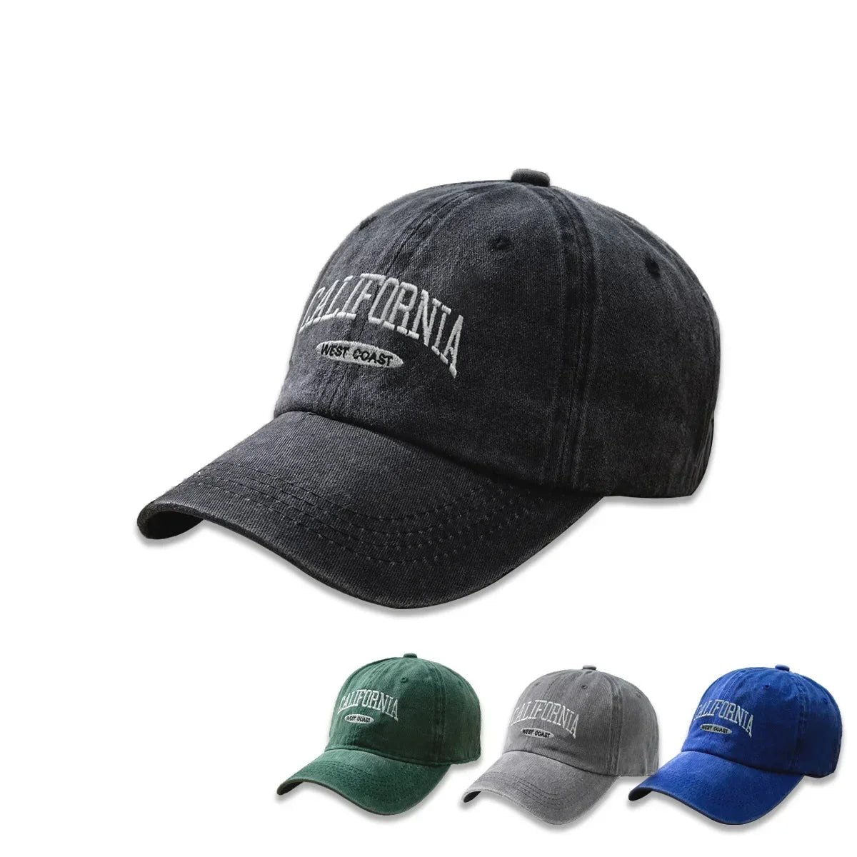 Cotton Retro Vintage Baseball Cap Men Women Denim Embroidered Letters Hat Cotton Soft Top Caps Casual Retro Unisex Hats