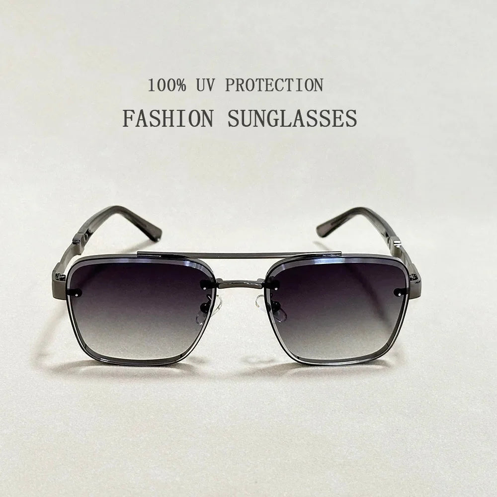 New Sunglasses For Men Luxury Fashion Glasses Sunscreen  Square Sunglasses Women Trendy Vintage Gafas De Sol Hombre Zonnebril Su