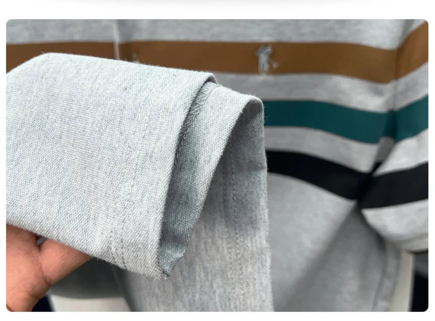 Boutique cotton short sleeve men's polo shirt 2025 summer fashion striped high-end flip collar top casual youth business T-shirt