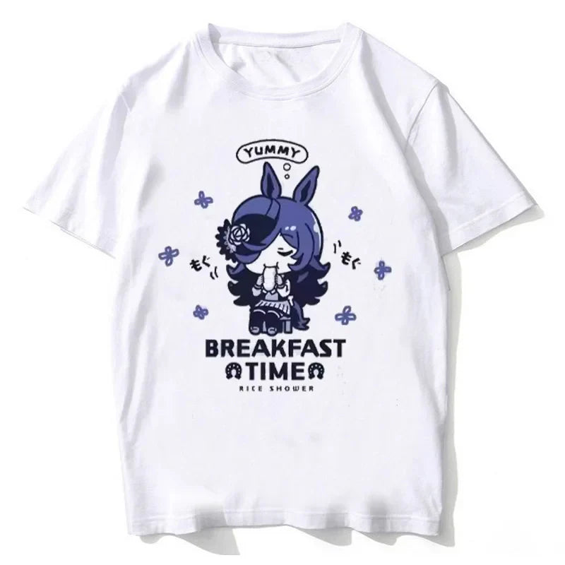 Japanese Game Umamusume T-Shirts Anime Men Women High Quality Cotton Tee Shirt Short SleeveT Shirt Tops