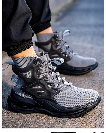 European Plus Size 50 Newest Design Men Wrok Safety Boots Anti-smash Steel Toe Cap Indestructible Construction Industry Shoes