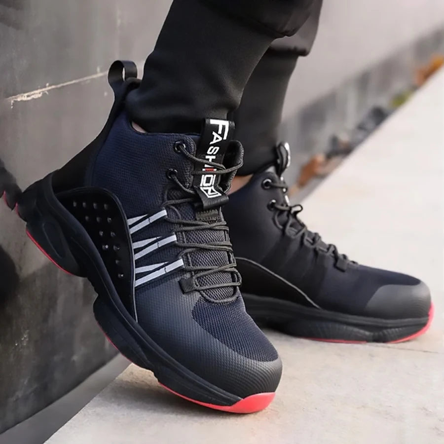 Safety Shoes Work Shoes Steel Toe Men Puncture-Protective Work Boots Indestructible Safety Lightweight