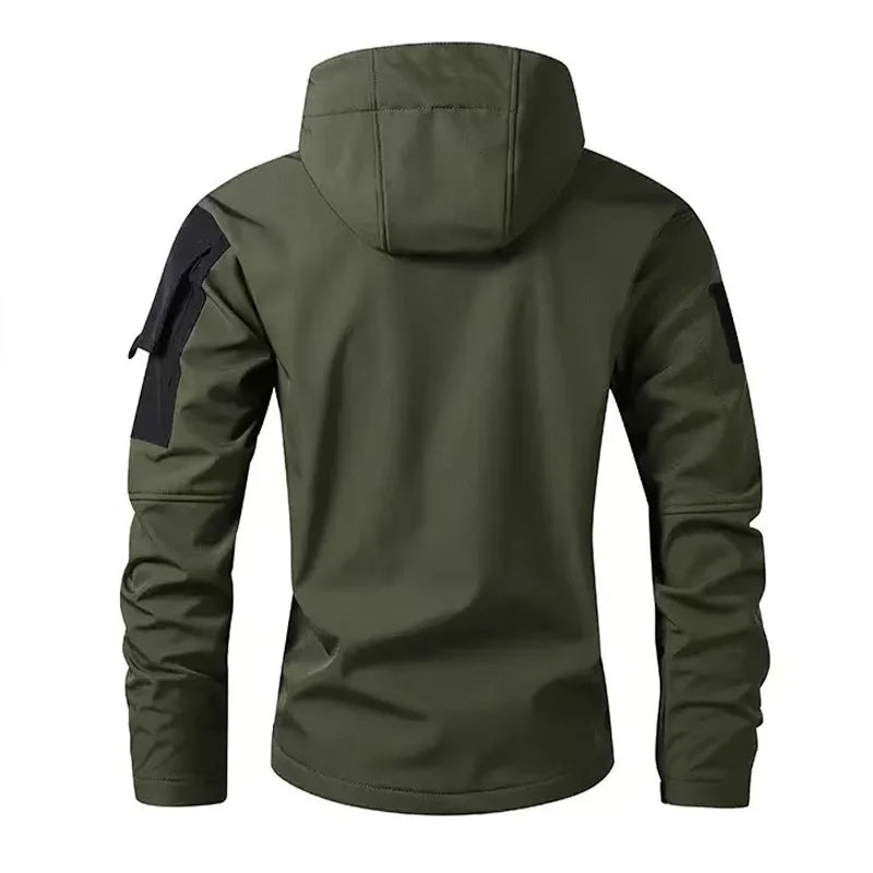 Men's Tactical Military Winter Autumn Fleece Waterproof Jackets Sports Hiking Camping Climbing Outdoor Hood Coat Hunting Combat