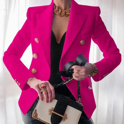 Women's Korean Fashion Long Sleeve Blazer Casual Loose Office Coat Spring Autumn Versatile New Clothing