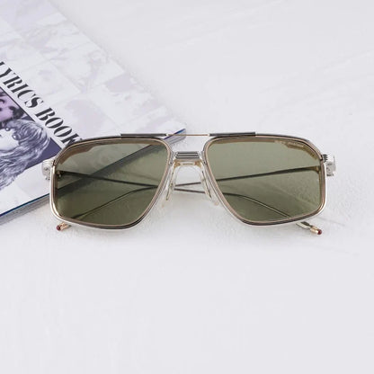 Jagger Limited Edition Sunglasses Square Metal 10th Anniversary Handmade Double Bridge Alloy Gradient UV400 High Quality Glasses
