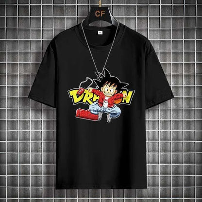 2026 Summer Dragon Ball Z Summer Trendy Short Sleeve Loose Fit T-Shirt Collaborative Release Bird Mountain Memorial Anime Goku