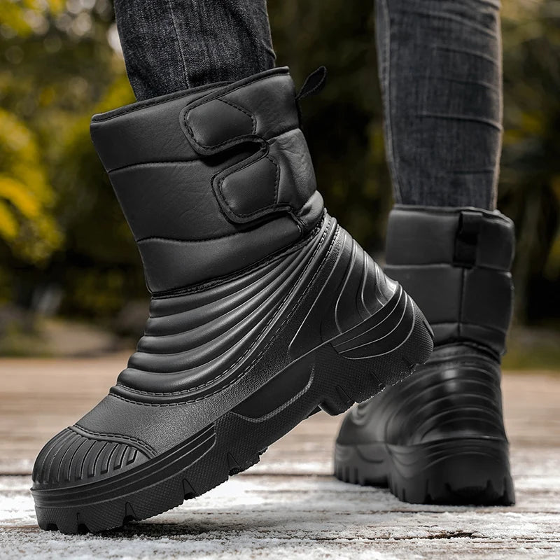 New men's winter snow boots thickened waterproof windproof warm boots comfortable outdoor mountaineering men's boots plus size