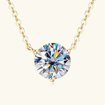 1CT 1.5CT 2CT Moissanite Pendant Necklace s925 Sterling Silver Certified Solitaire Drop Necklaces For Women Jewelry Gift