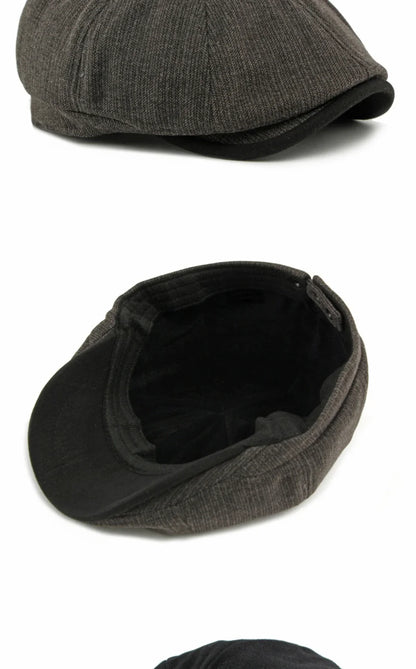 Beret Cap Men Women Autumn Winter Hat Thick Warm Artist Painter Wool Beret Hat Male Female Flat Octagonal Cap Mens Berets