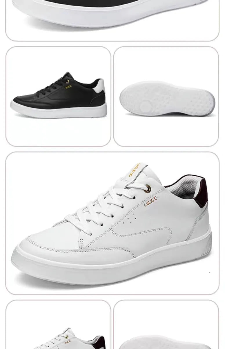 Genuine Leather Shoes Men High Quality Trekking Casual Athletic Sneaker Outdoor Walking Summer Breathable Lightweight Men Shoes