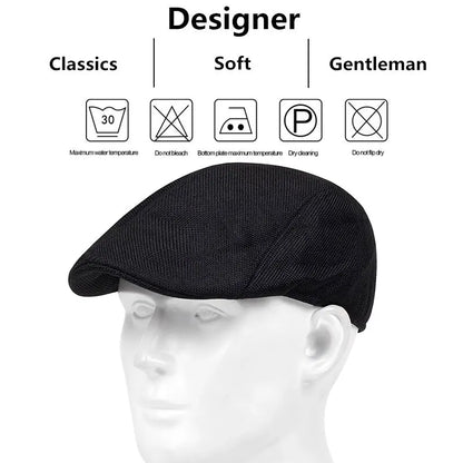 Mens Solid Casette Caps Spring and Summer Outdoor Casual Golf Hats Street Trend Hat