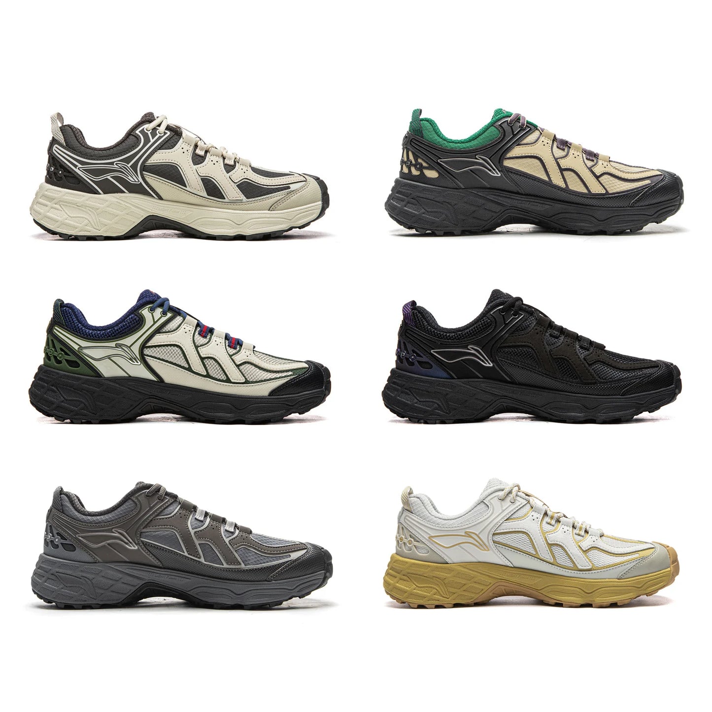 Unisex CLY SHADE Outdoor Hiking Shoes LIGHT FOAM Cushioning Soft Reflective LiNing Casual Sneakers AHTV033