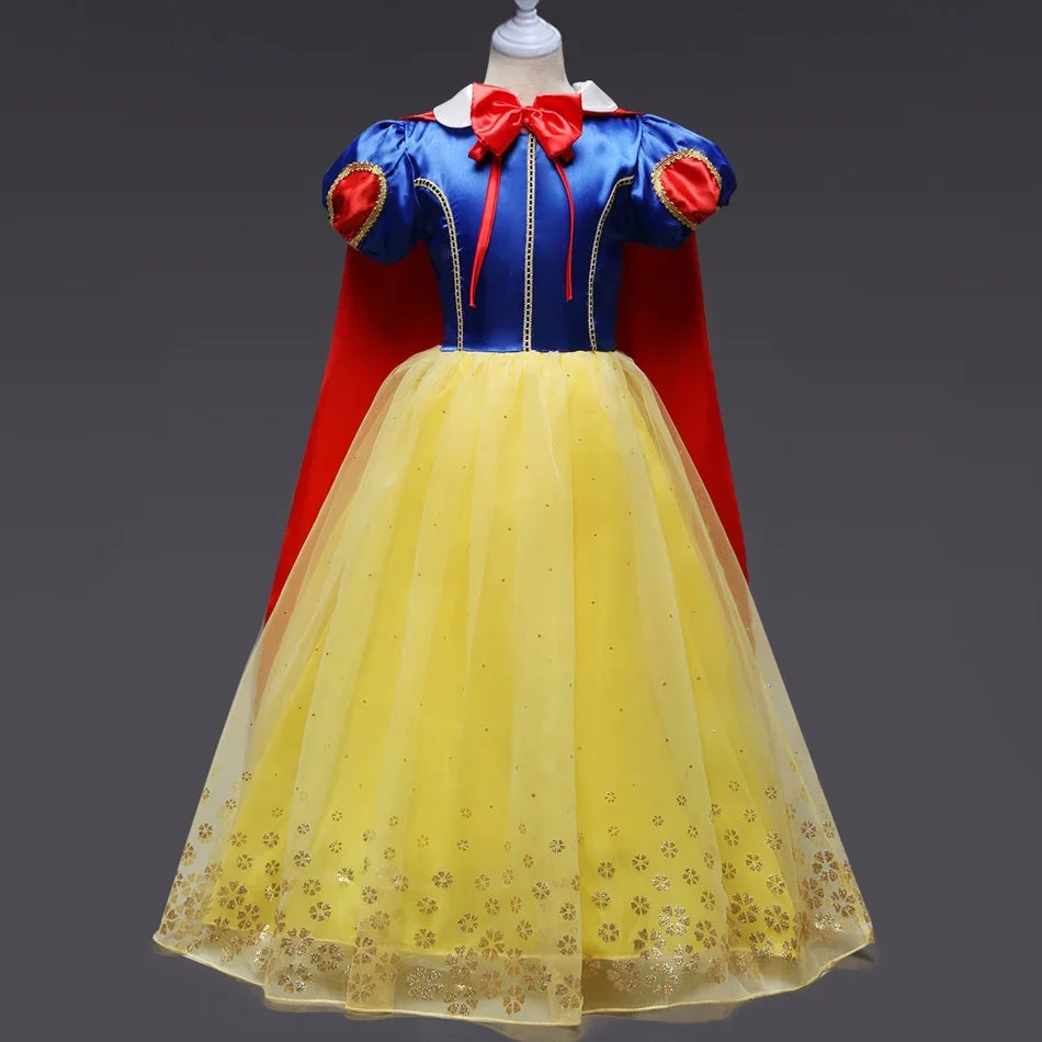 Girls Snow White Dress Kids Princess Dress Up Costumes Toddler Snow White And Huntsman Fancy Clothing Christmas Party Outfits