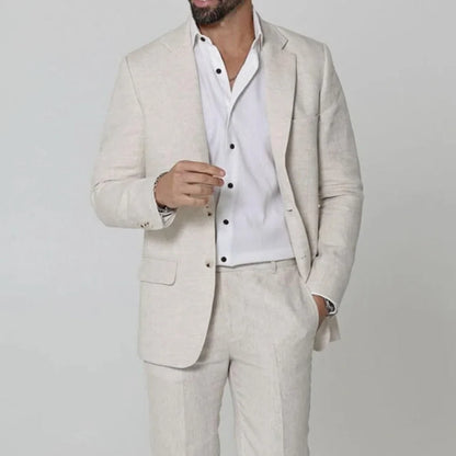 2 Pieces Lightweight Linen Suit Separates Jacket with Pants for Men Summer Wedding Groom Tuxedo Vestidos Madre Del Novio 2026