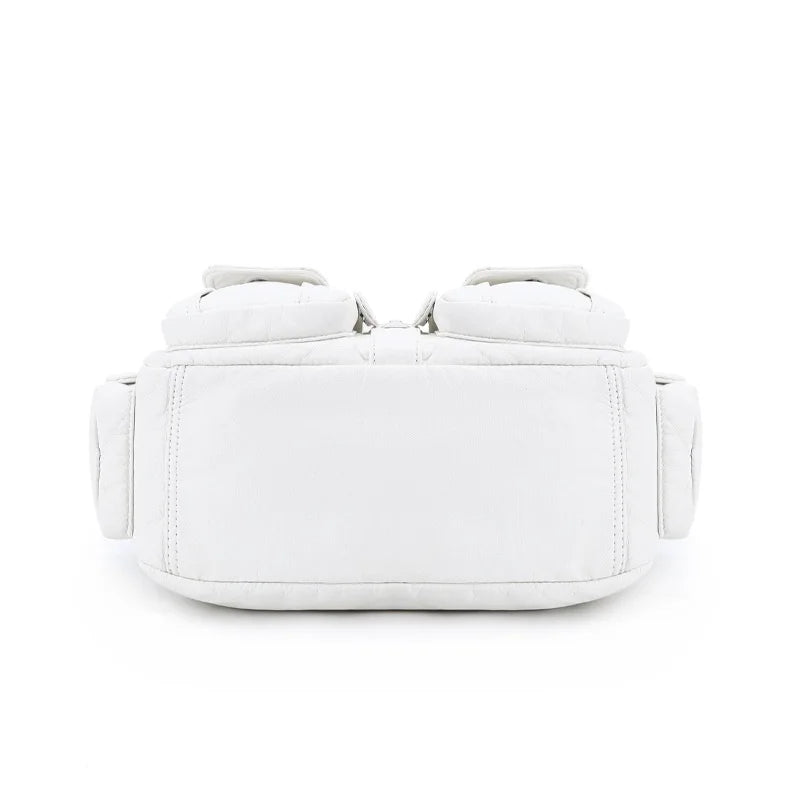 Vintage Bag Women Small Handbags Satchel Top-handle Handbag PU Shoulder Bag Fashion Dumpling Pack Multi-pockets Shoulder Bags