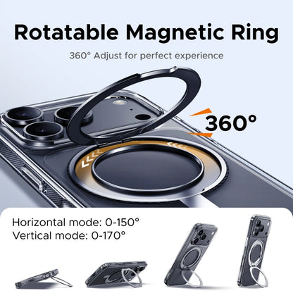 For iPhone 17 Pro Max 360° Magnetic Stand Case Cover for iPhone 17pro for Magsafe Rotatable Magnet Kickstand Case